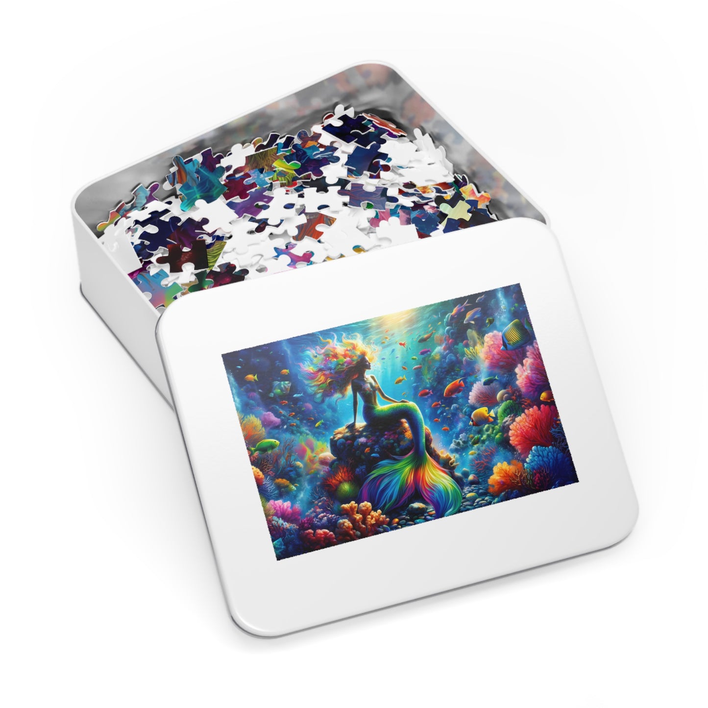 Mermaid Paradise Jigsaw Puzzle 500 or 1000-Piece w/Tin