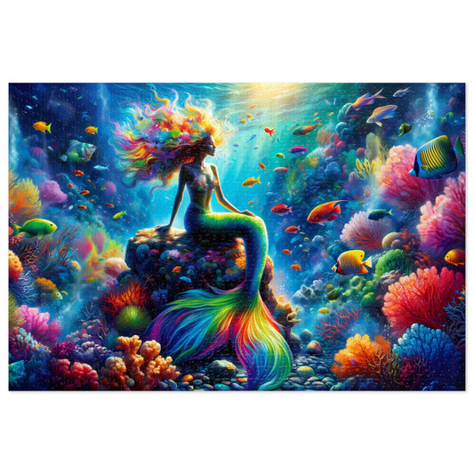 Mermaid Paradise Jigsaw Puzzle 500 or 1000-Piece w/Tin