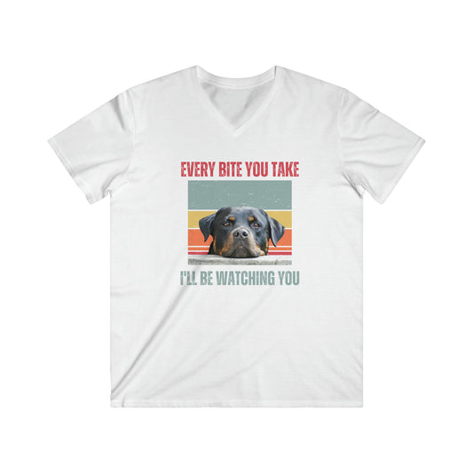 Dog Face Funny Shirt Fitted V-Neck Short Sleeve Tee