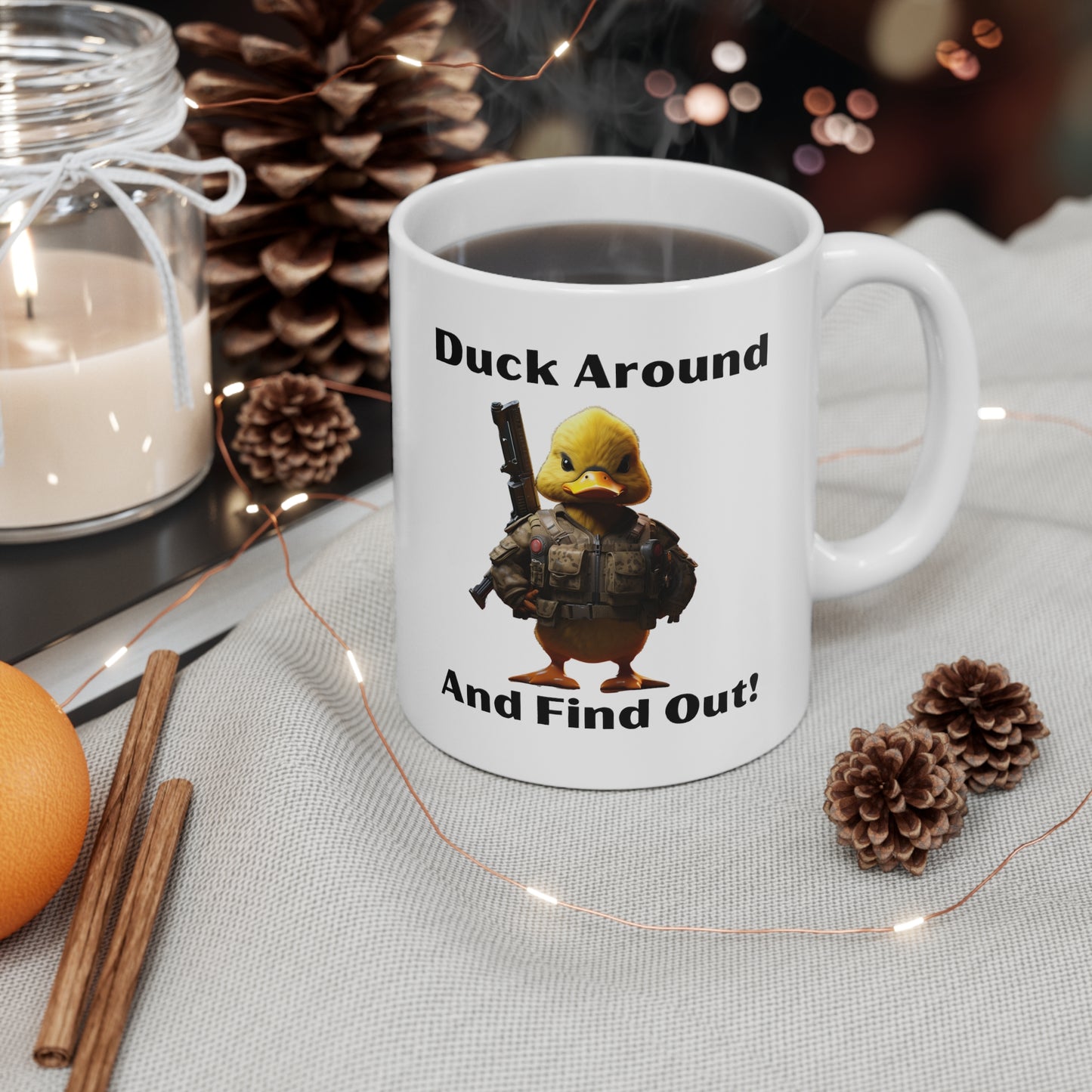 Funny Duck Around Ceramic Mug 11oz