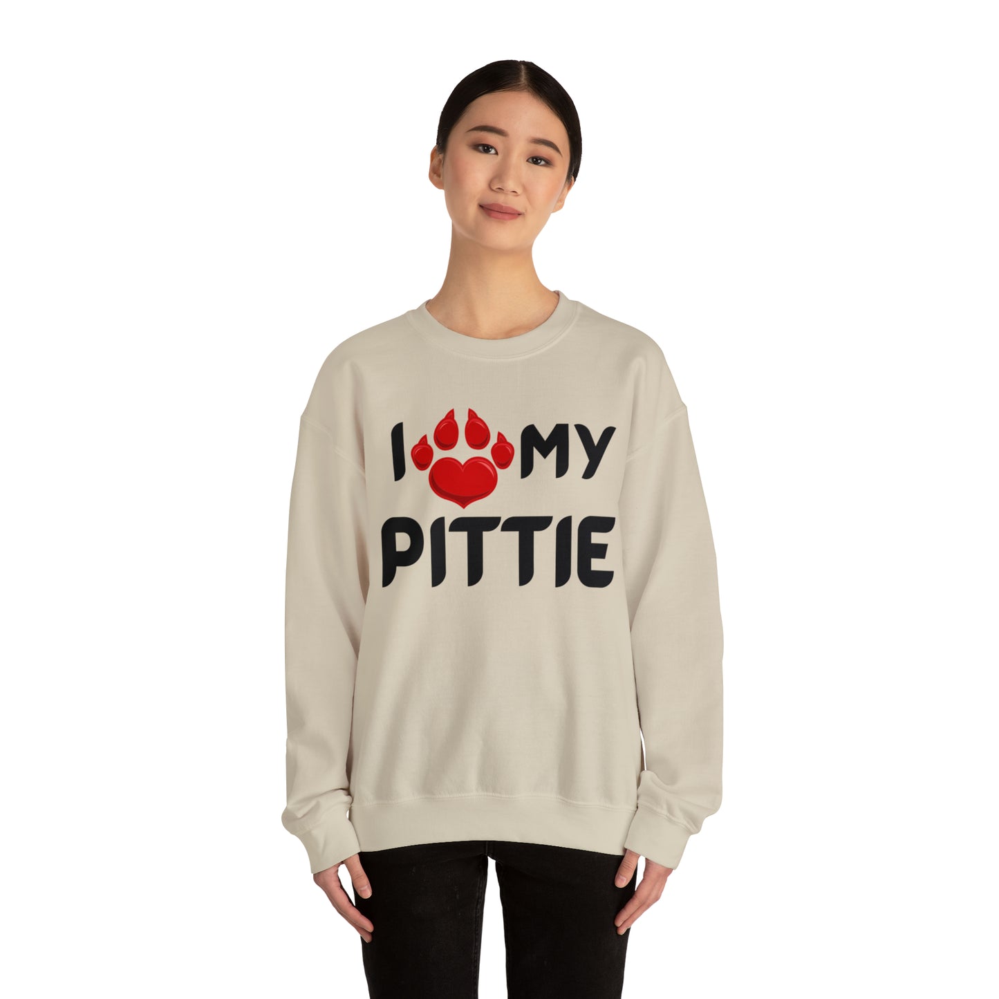 I love my Pittie Unisex Heavy Blend™ Crewneck Sweatshirt