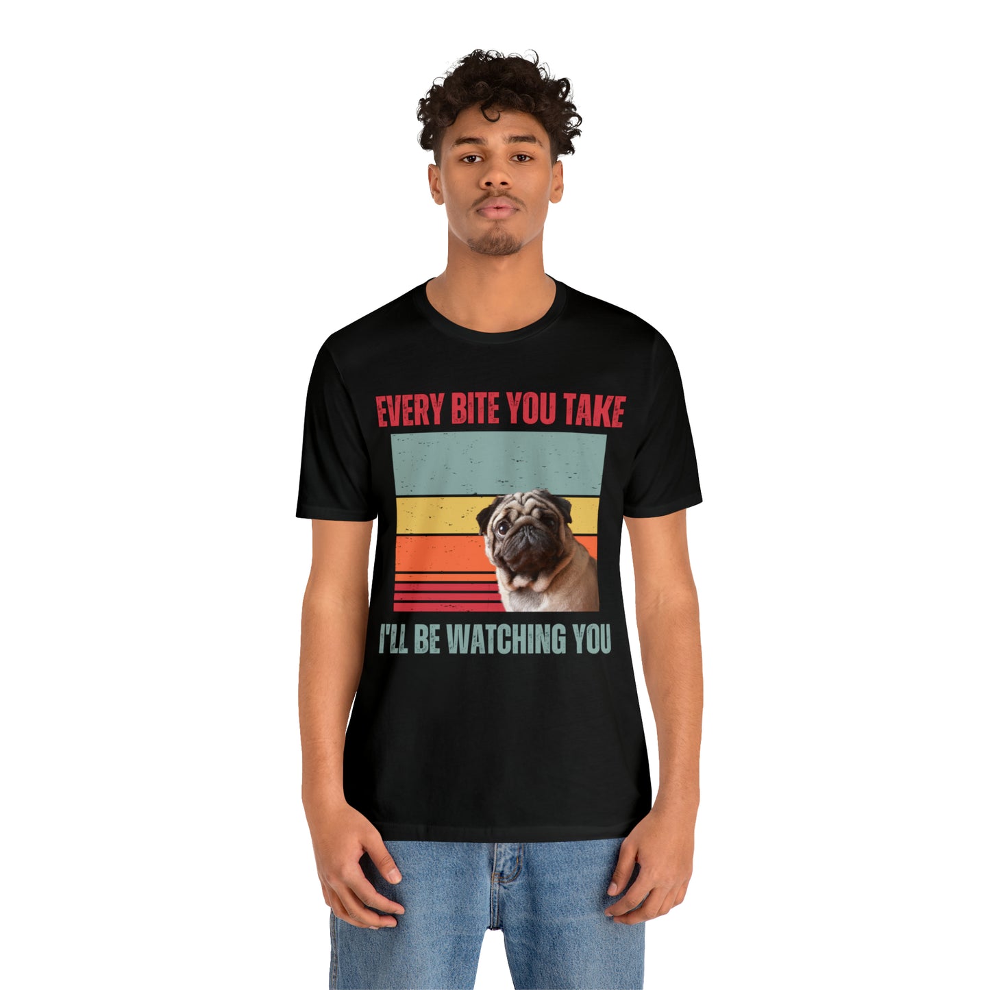 Dog Pug Every bite Jersey Short Sleeve Tee