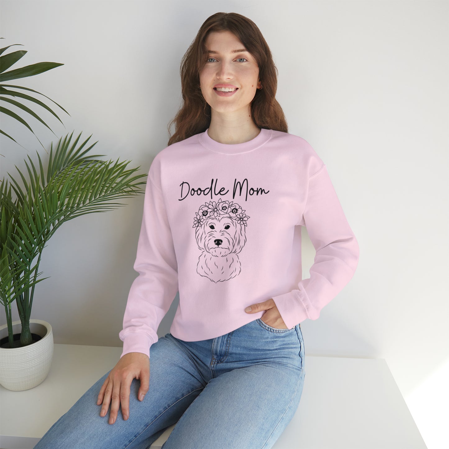 Doodle mom Unisex Heavy Blend™ Crewneck Sweatshirt