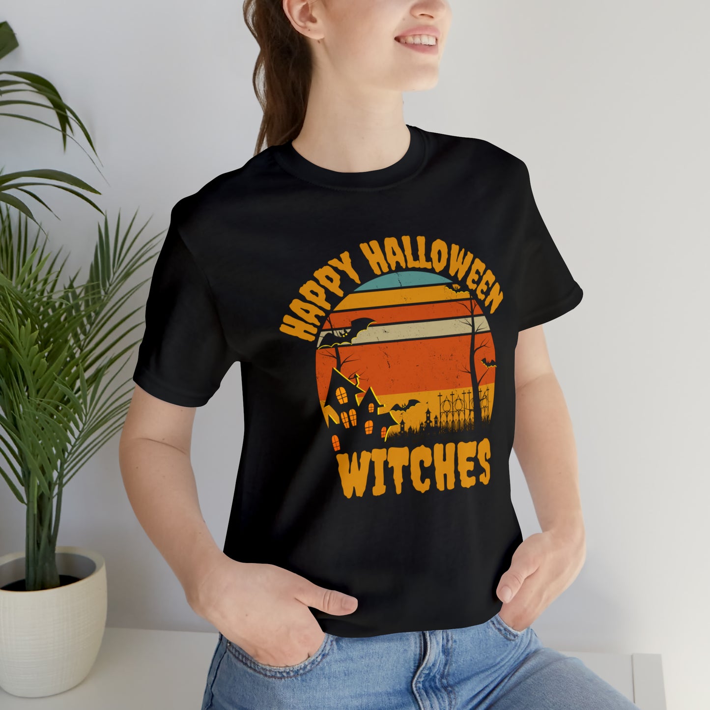 Happy Halloween Witches Sleeve Tee