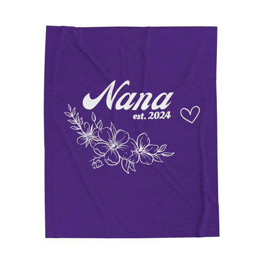 Nana Purple Blanket Velveteen Plush Blanket