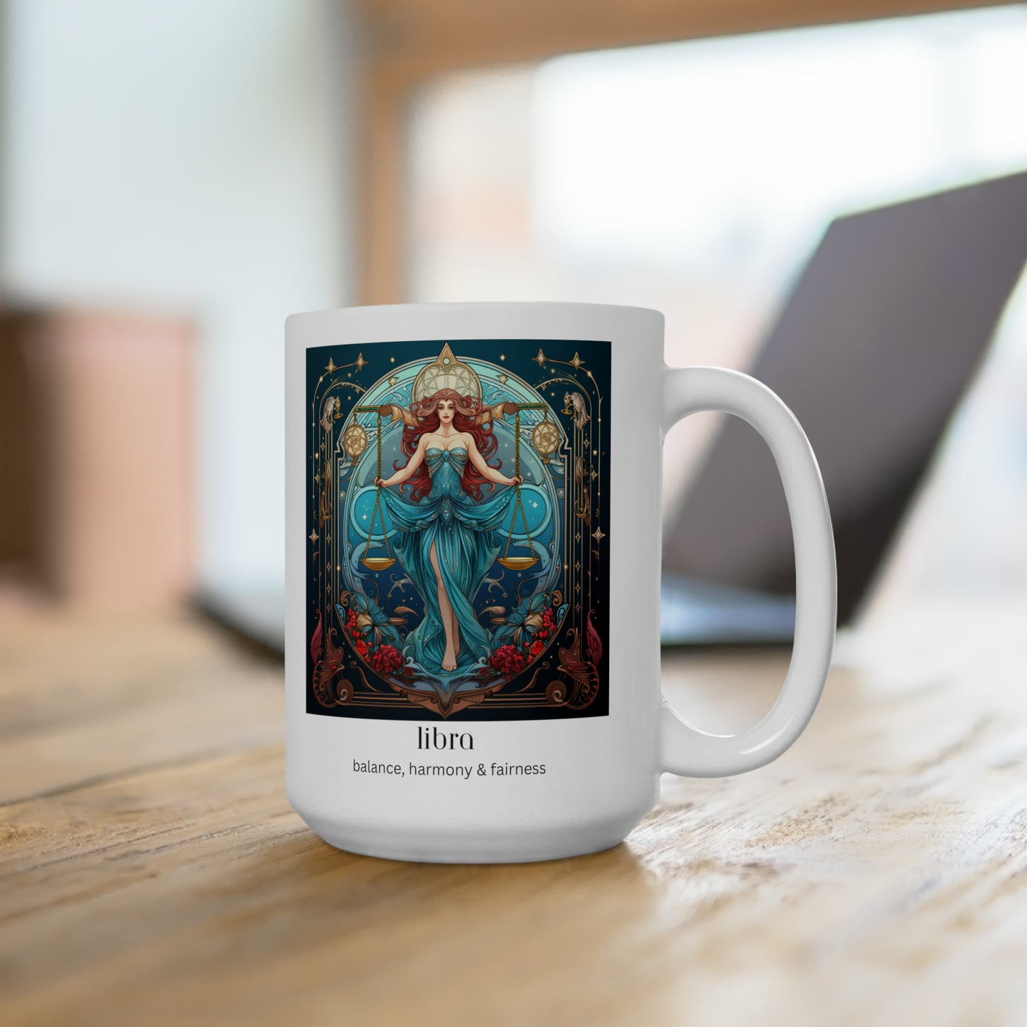 Libra Zodiac Ceramic Mug 15oz