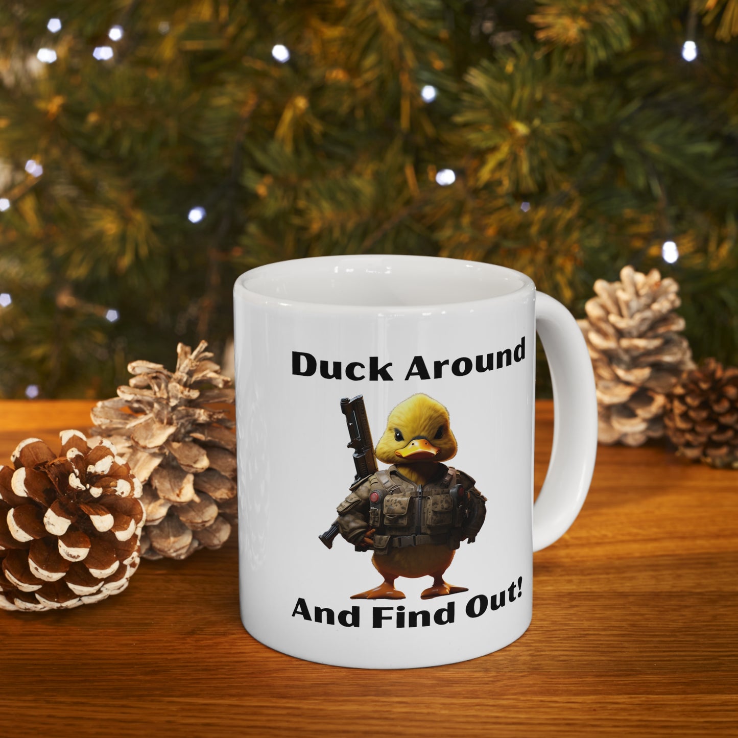 Funny Duck Around Ceramic Mug 11oz