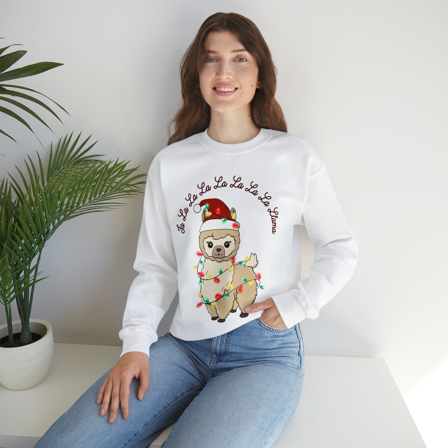 Christmas Llama Lights Sweatshirt