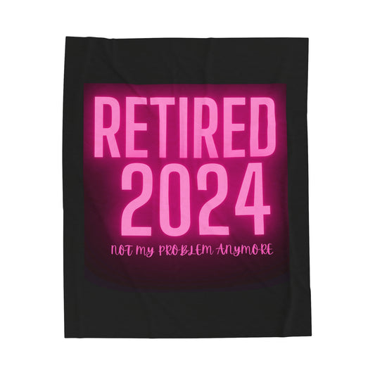 Retired 2024 Neon Pink Velveteen Plush Blanket