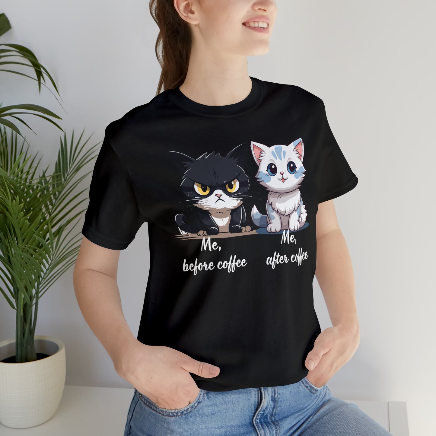 Cat Coffee Unisex Jersey Short Sleeve Tee