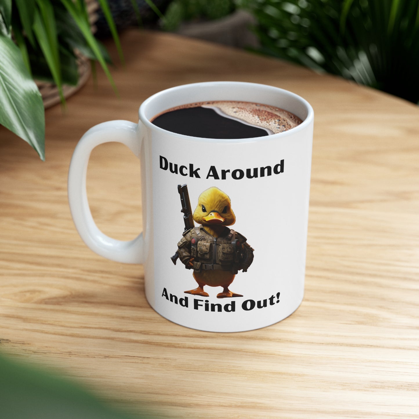 Funny Duck Around Ceramic Mug 11oz