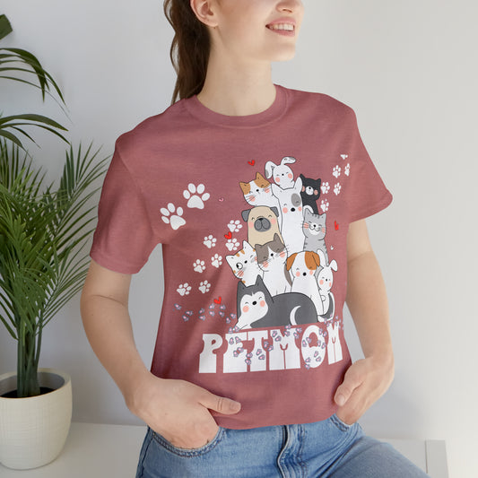 Pet mom multiple Unisex Jersey Short Sleeve Tee