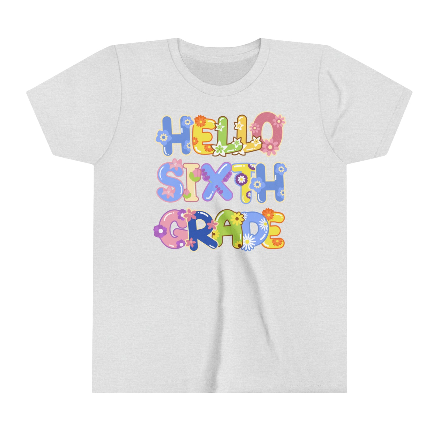 Hello Sixth Grade Youth Short Sleeve Tee