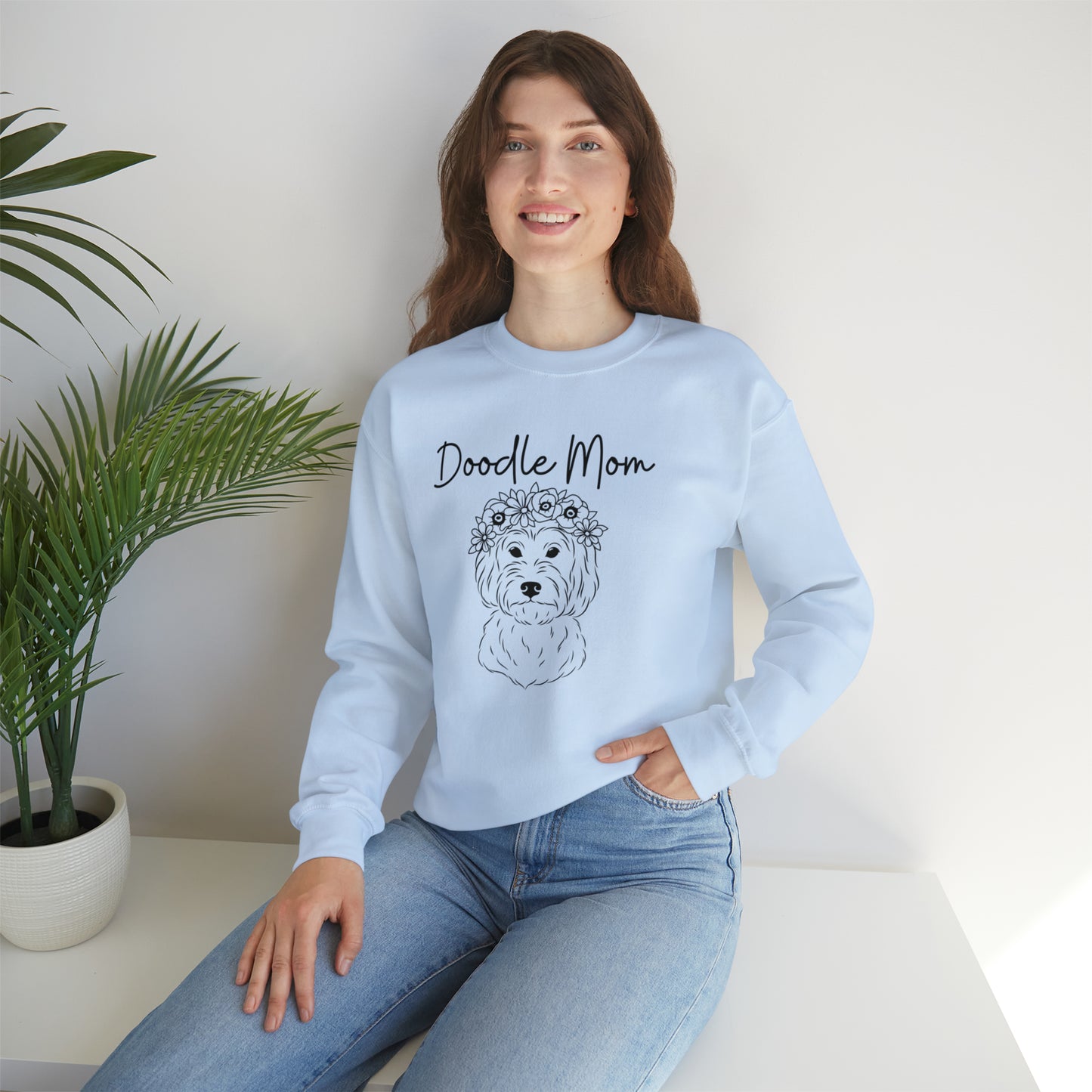 Doodle mom Unisex Heavy Blend™ Crewneck Sweatshirt