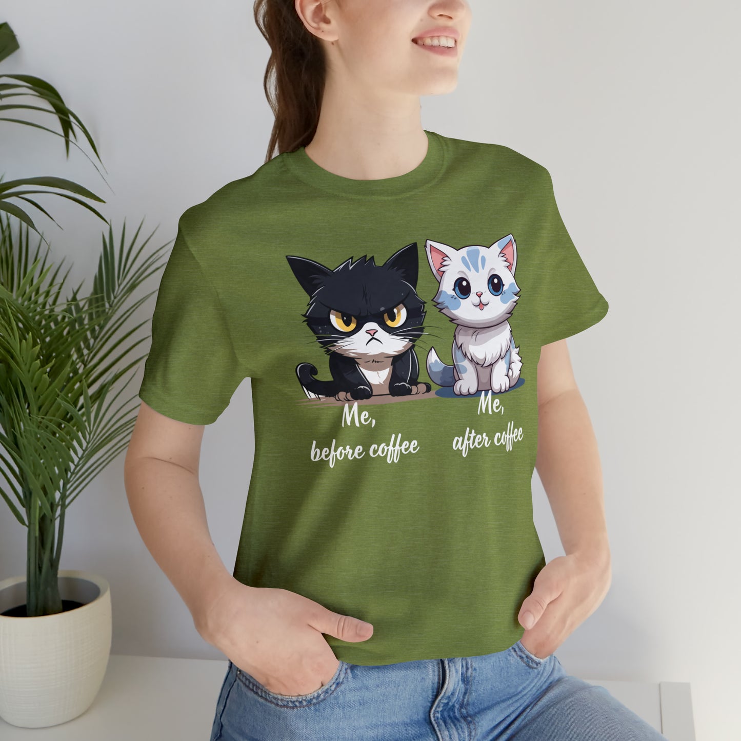 Cat Coffee Unisex Jersey Short Sleeve Tee