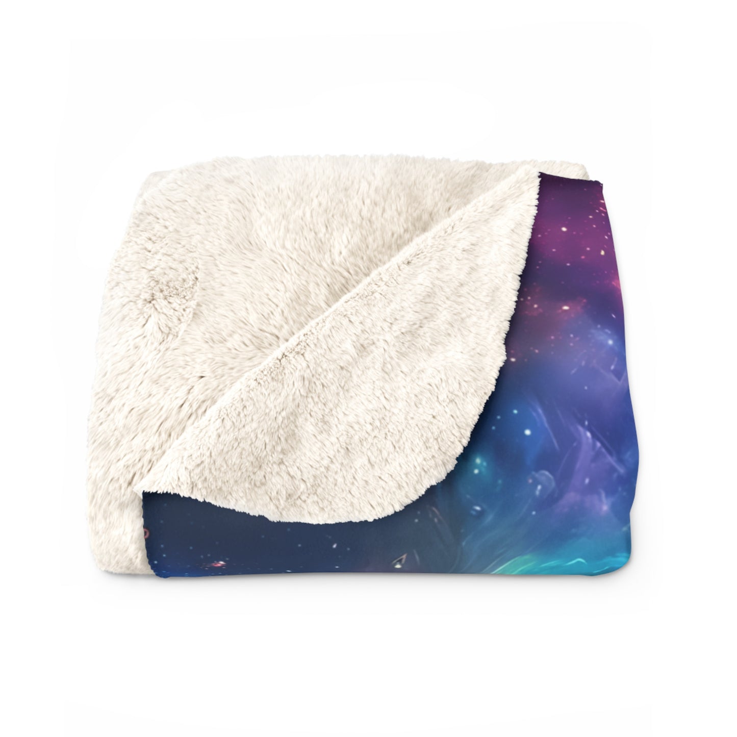 Sherpa Fleece Blanket Celestial Earth Colorful