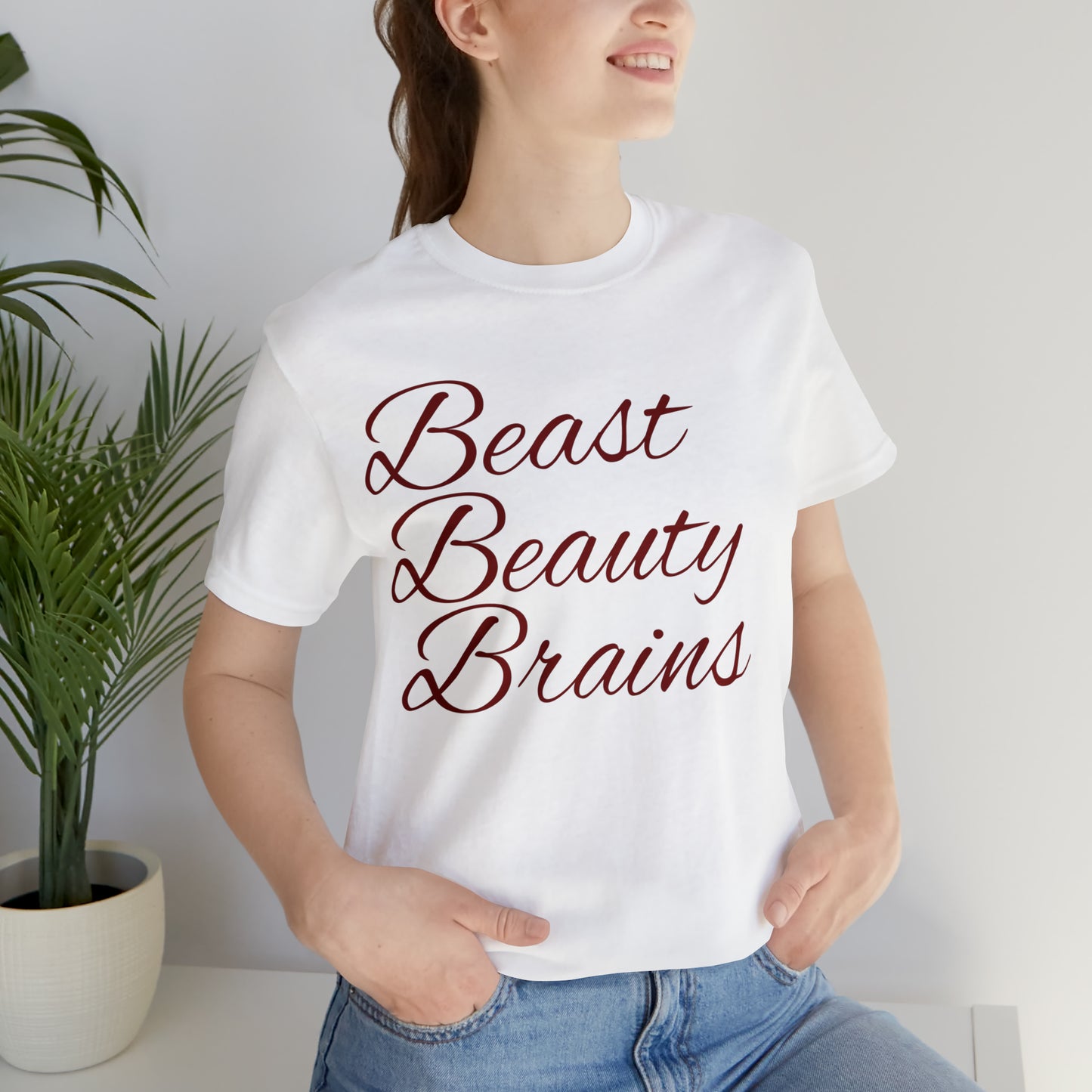 Beast Beauty Brains Unisex Jersey Short Sleeve Tee