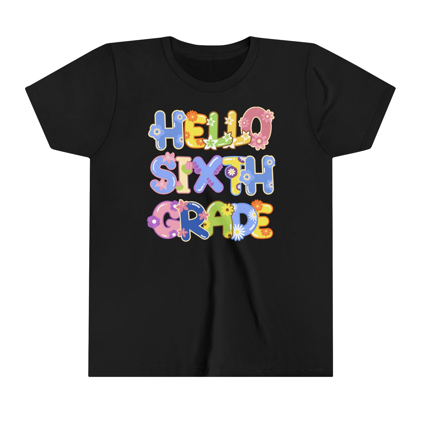 Hello Sixth Grade Youth Short Sleeve Tee