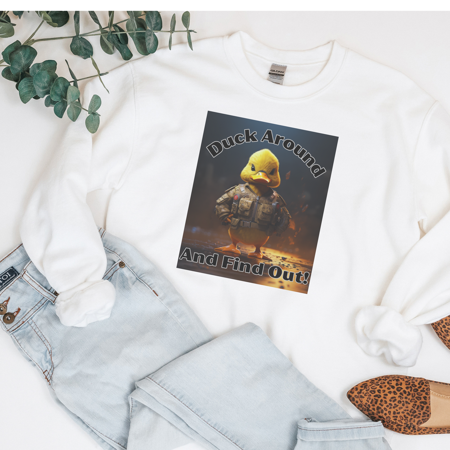 Duck Around Graphic Fun Sweatshirt