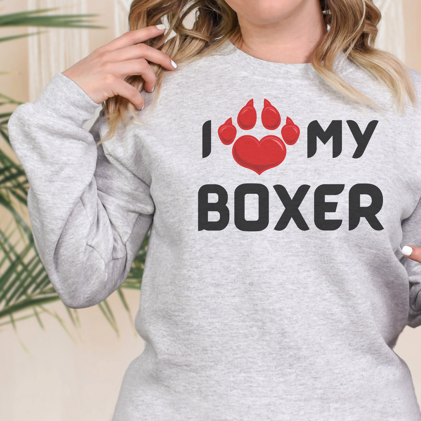 I love my Boxer Unisex Heavy Blend™ Crewneck Sweatshirt