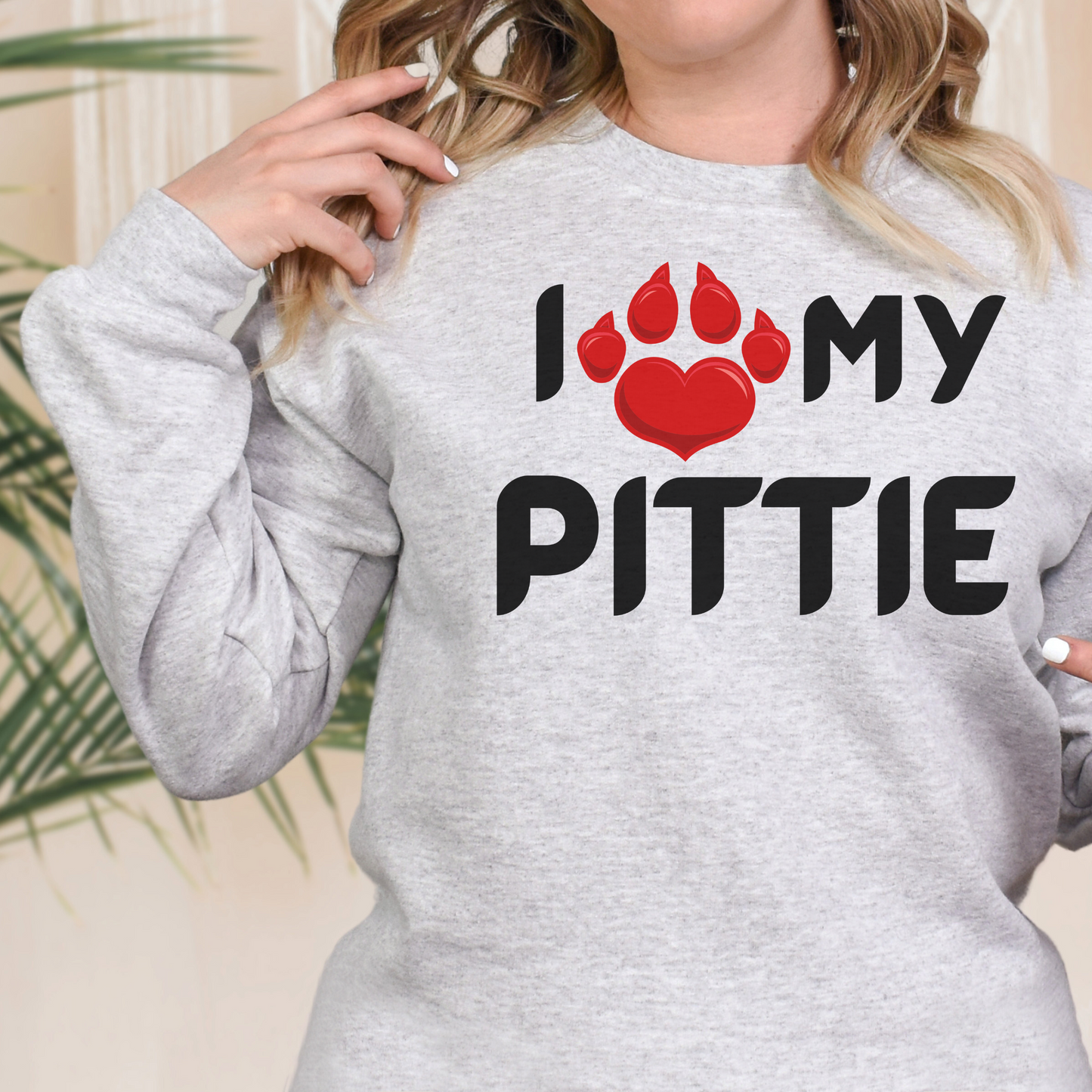 I love my Pittie Unisex Heavy Blend™ Crewneck Sweatshirt