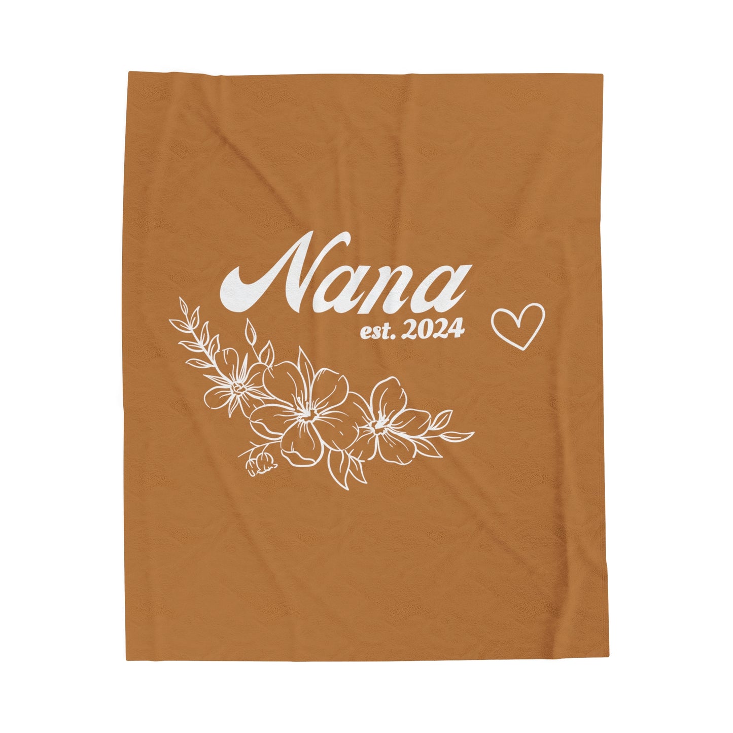 Nana est 2024 Flower Velveteen Plush Blanket