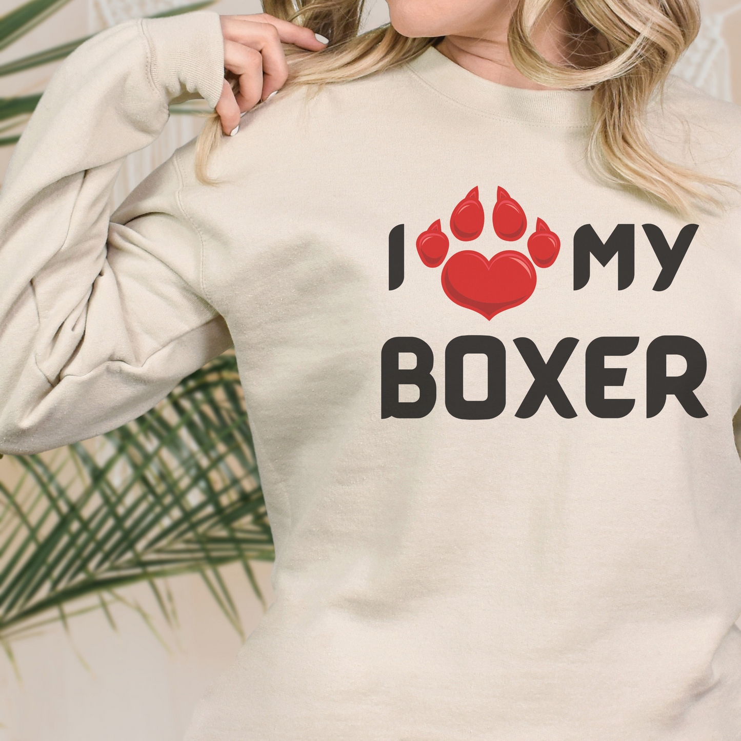 I love my Boxer Unisex Heavy Blend™ Crewneck Sweatshirt