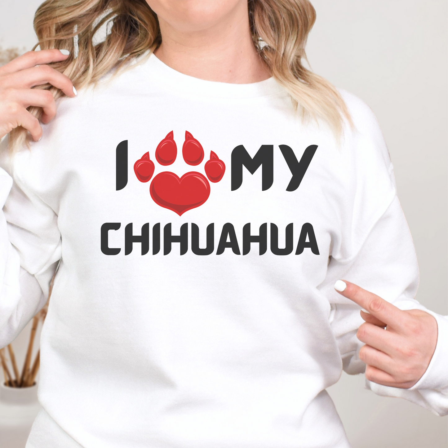 I love my Chihuahua Unisex Heavy Blend™ Crewneck Sweatshirt