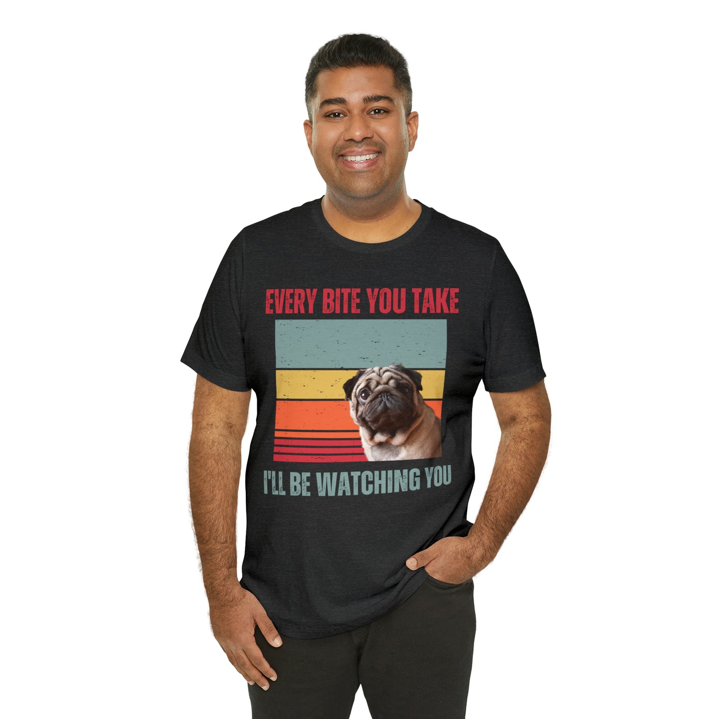 Dog Pug Every bite Jersey Short Sleeve Tee