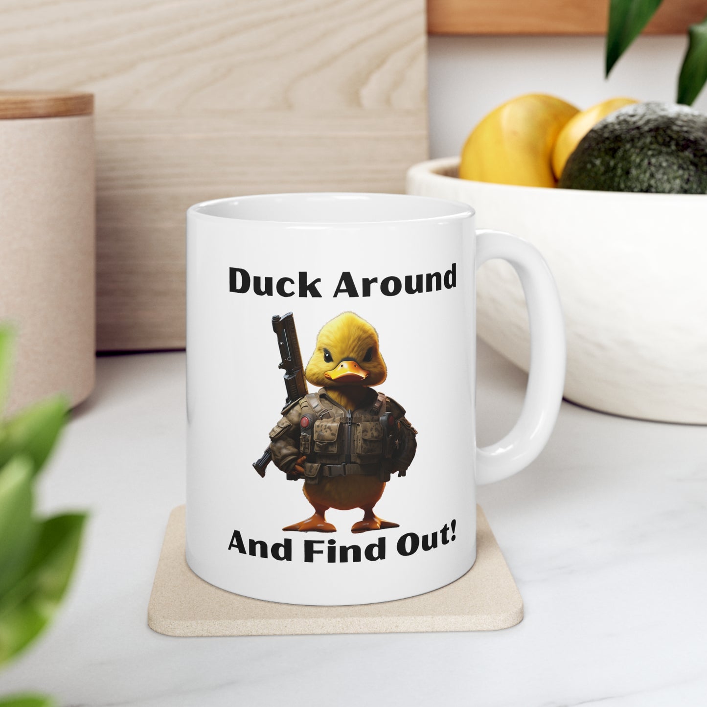 Funny Duck Around Ceramic Mug 11oz