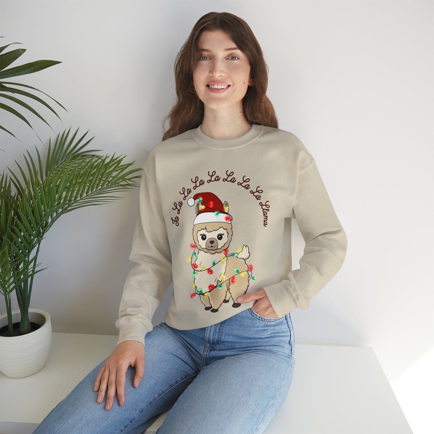 Christmas Llama Lights Sweatshirt