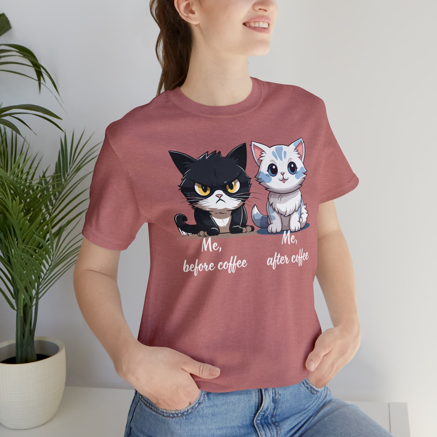 Cat Coffee Unisex Jersey Short Sleeve Tee