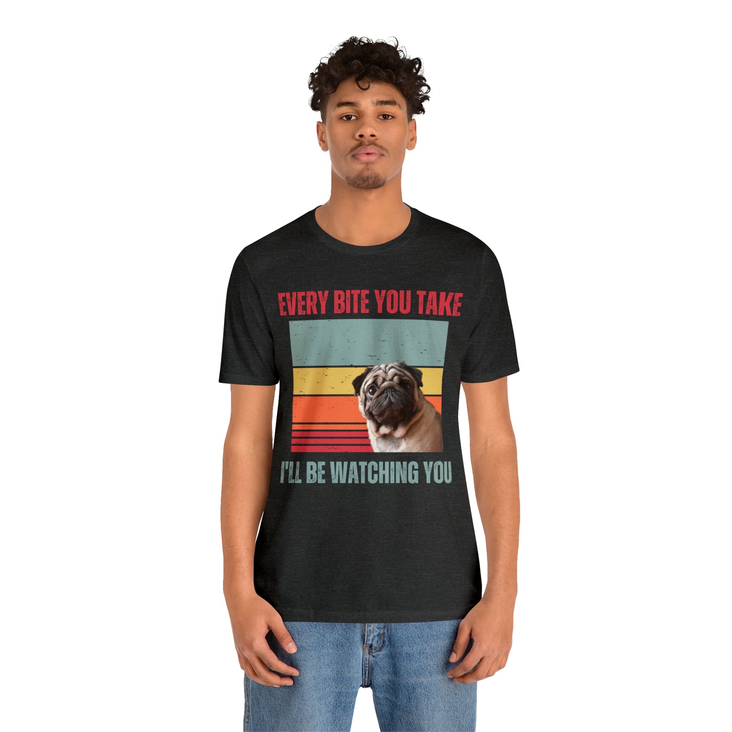 Dog Pug Every bite Jersey Short Sleeve Tee