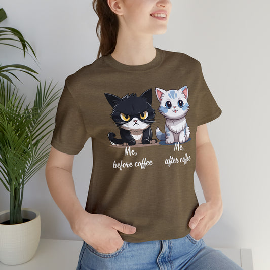 Cat Coffee Unisex Jersey Short Sleeve Tee