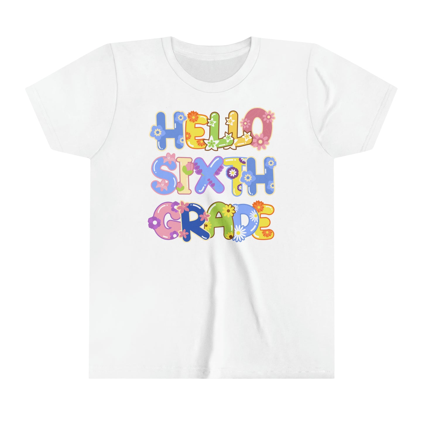 Hello Sixth Grade Youth Short Sleeve Tee