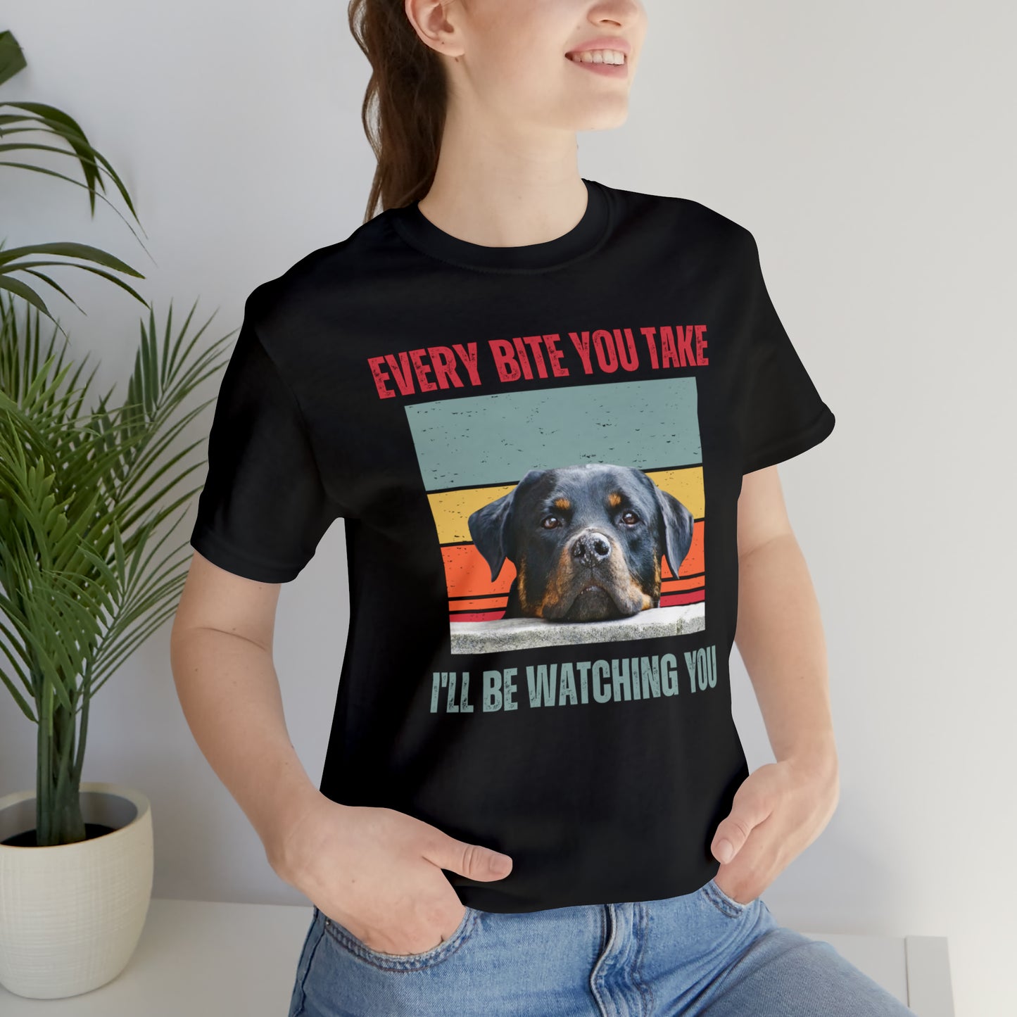 Dog Every bite Rottweiler Unisex Jersey Short Sleeve Tee