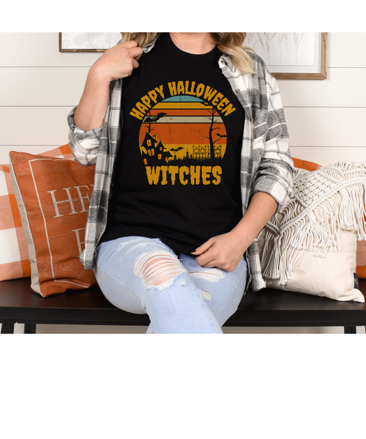 Happy Halloween Witches Sleeve Tee