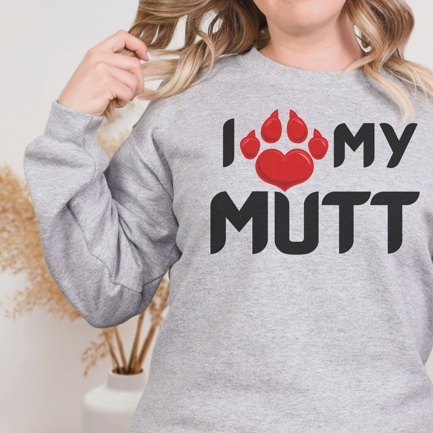 I love my Mutt Unisex Heavy Blend™ Crewneck Sweatshirt