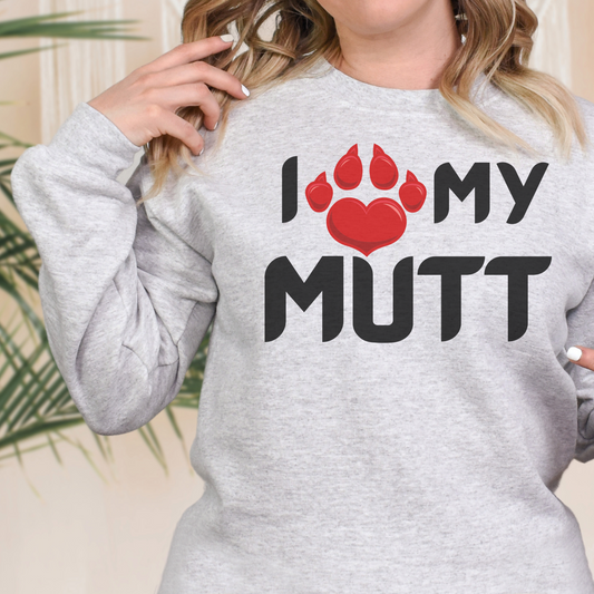 I love my Mutt Unisex Heavy Blend™ Crewneck Sweatshirt