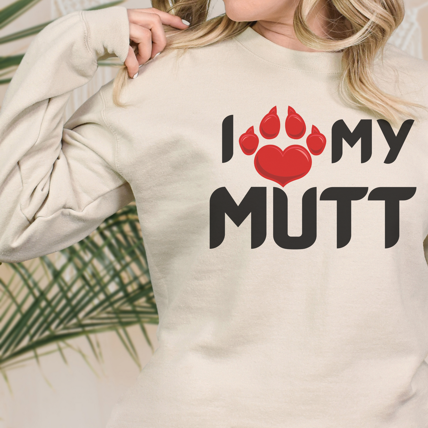 I love my Mutt Unisex Heavy Blend™ Crewneck Sweatshirt