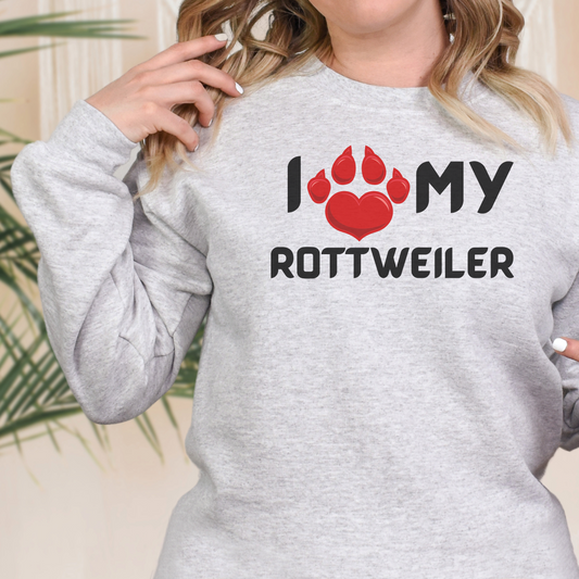 I love my Rottweiler Unisex Heavy Blend™ Crewneck Sweatshirt