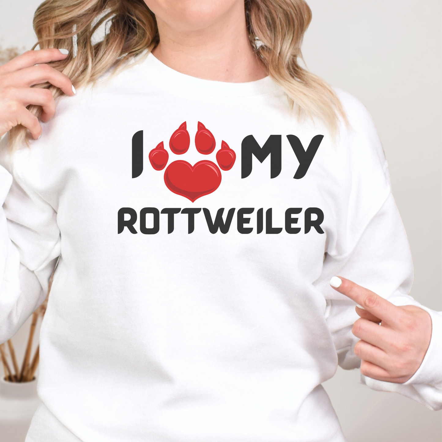 I love my Rottweiler Unisex Heavy Blend™ Crewneck Sweatshirt