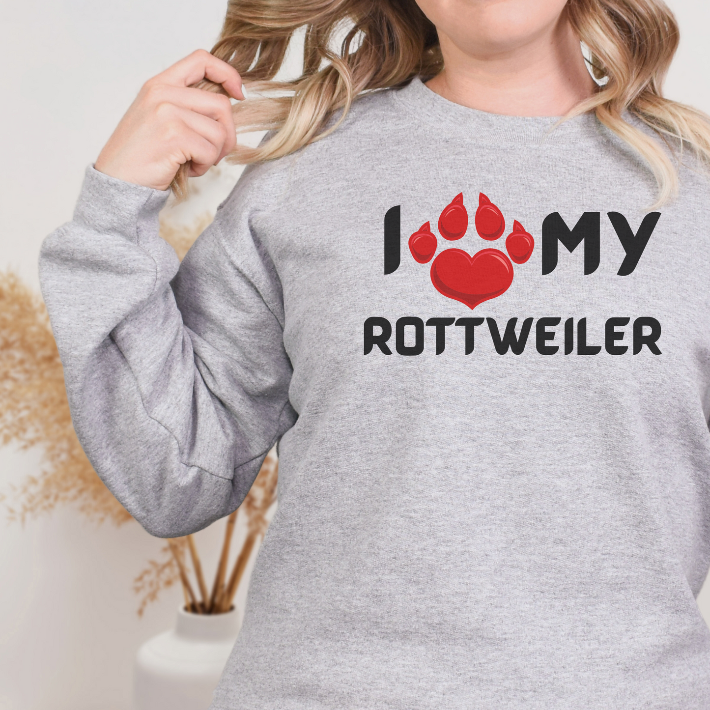 I love my Rottweiler Unisex Heavy Blend™ Crewneck Sweatshirt