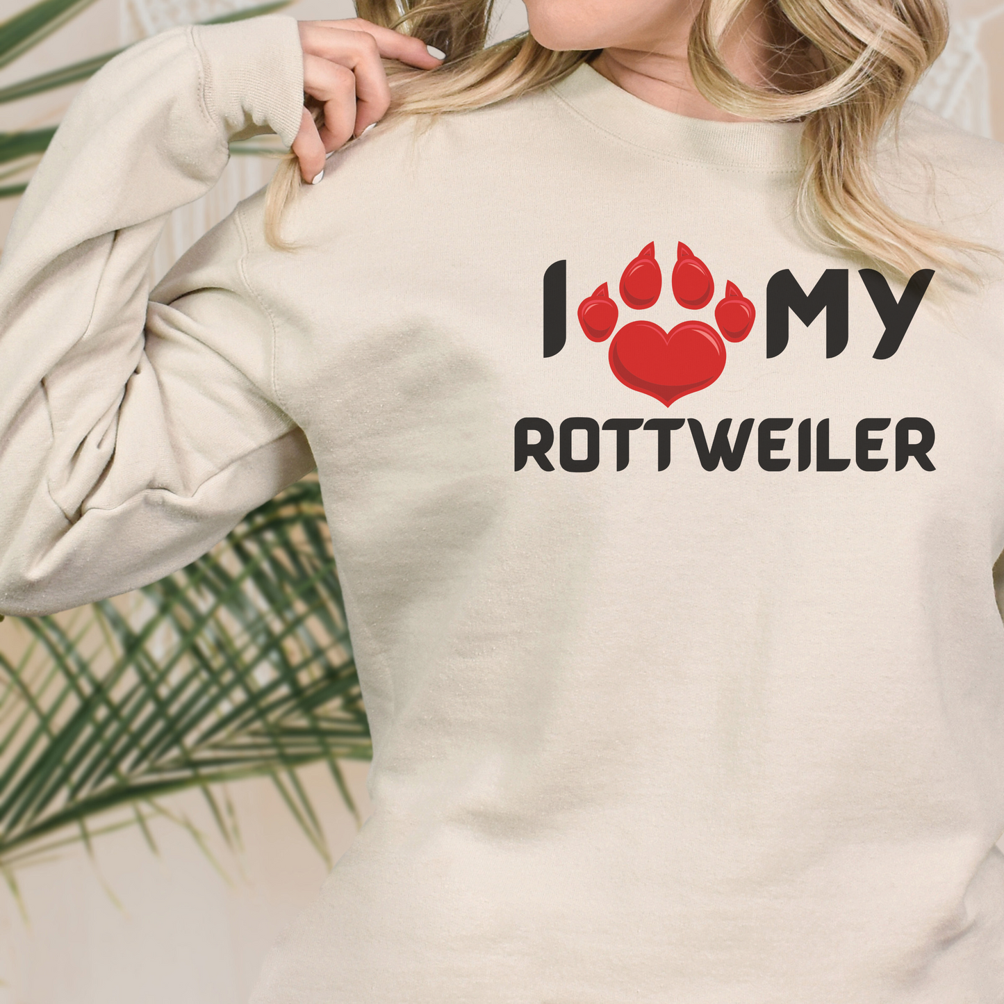 I love my Rottweiler Unisex Heavy Blend™ Crewneck Sweatshirt