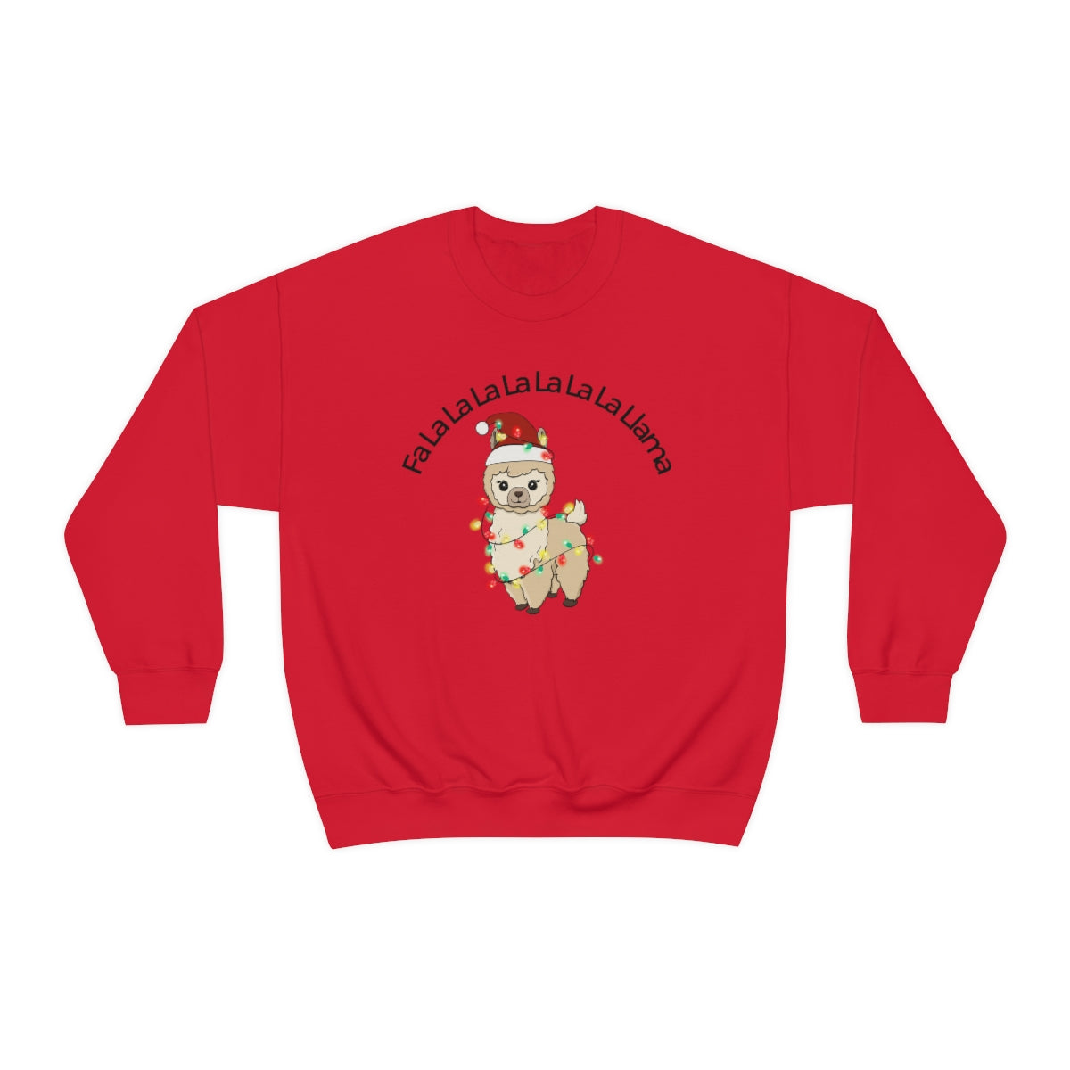 Fa La La La Llama Christmas Holiday Unisex Heavy Blend™ Crewneck Sweatshirt Hoodie