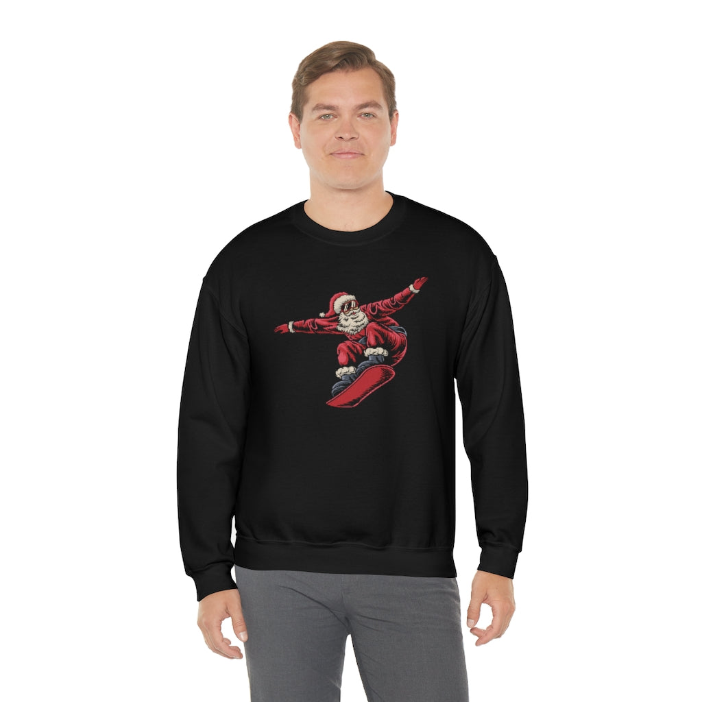 Snowboarding Santa Christmas Holiday Unisex Heavy Blend™ Crewneck Sweatshirt