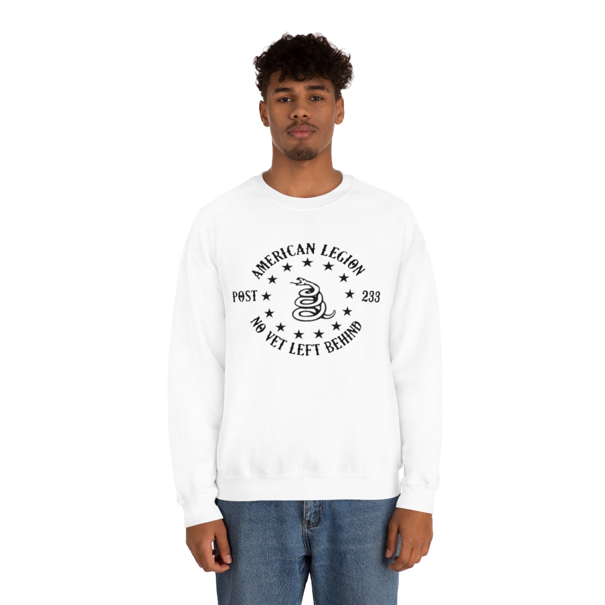 No Vet Left Behind American Legion Post 233 Unisex Heavy Blend™ Crewneck Sweatshirt