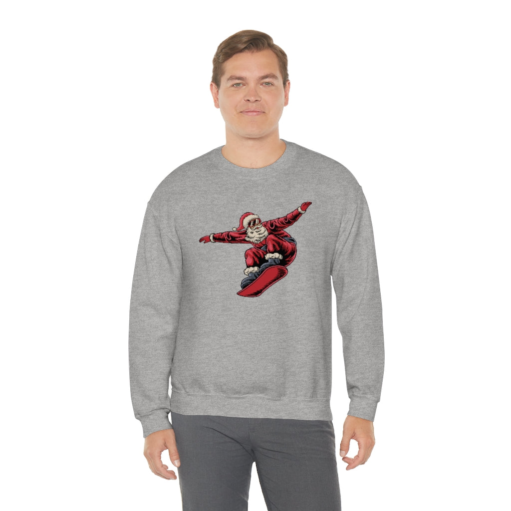 Snowboarding Santa Christmas Holiday Unisex Heavy Blend™ Crewneck Sweatshirt