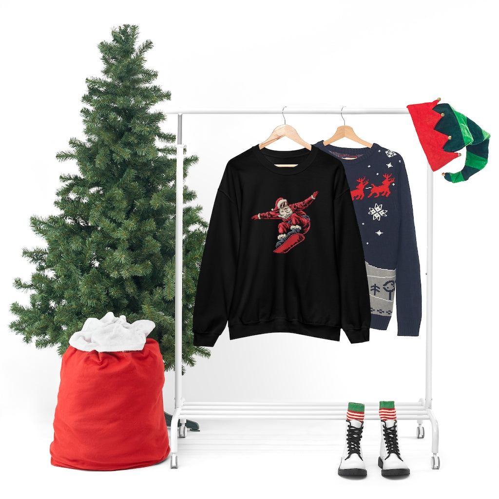 Snowboarding Santa Christmas Holiday Unisex Heavy Blend™ Crewneck Sweatshirt