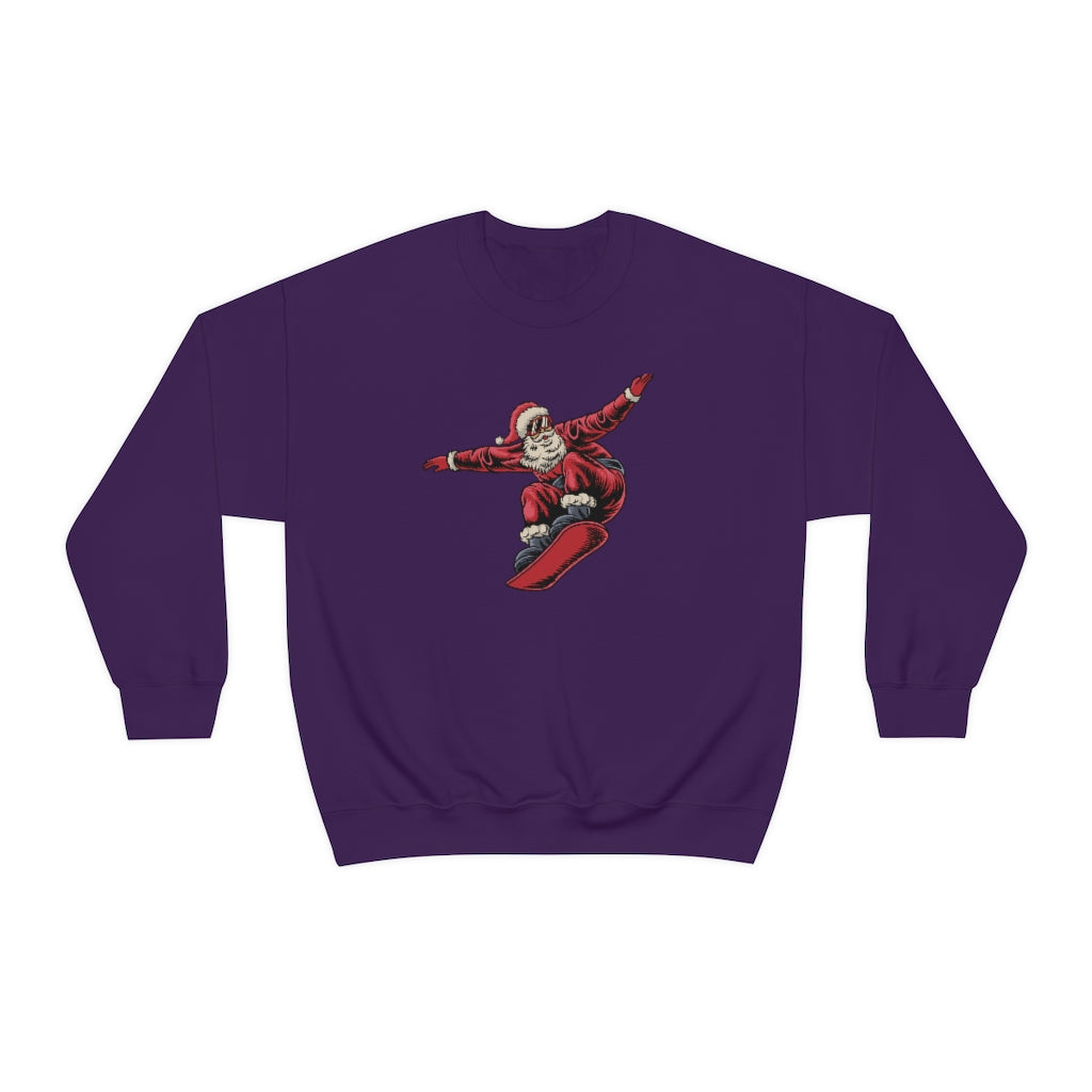 Snowboarding Santa Christmas Holiday Unisex Heavy Blend™ Crewneck Sweatshirt